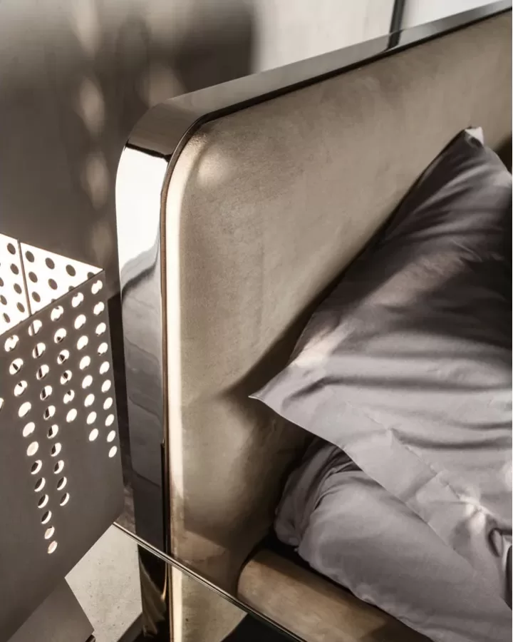 Elvis Bed, Cantori upholstered bed made in Italy