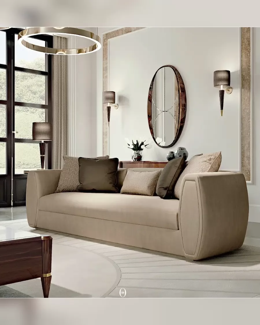 Ellipse Sofa with Rounded Arms, Francesco Pasi sofa