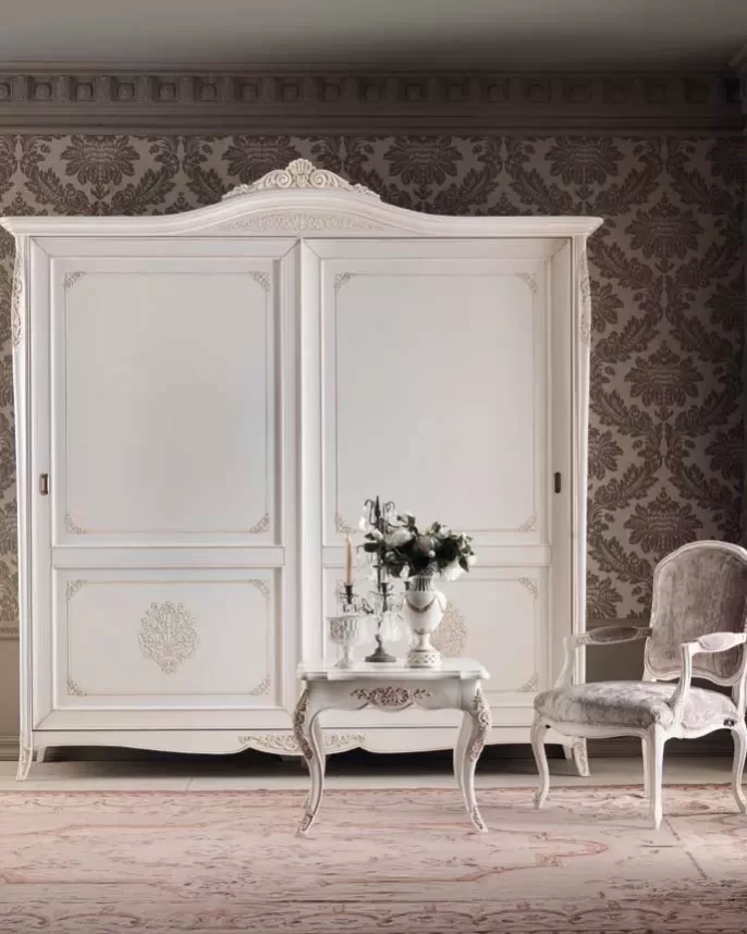 Gran Guardia Wardrobe, 2 Sliding Doors, Wood Panels, Francesco Pasi wardrobe