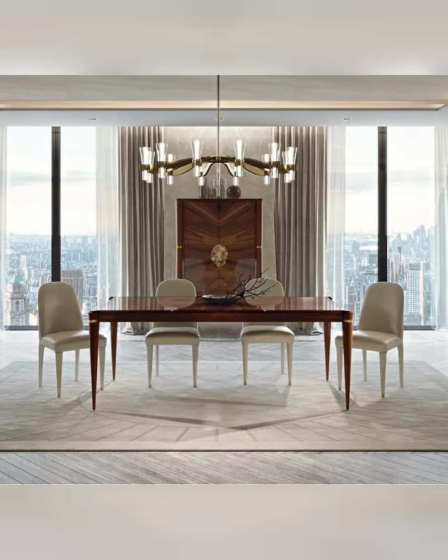 Ellipse Extendable Dining Table by Francesco Pasi, Ellipse lacquered dining table
