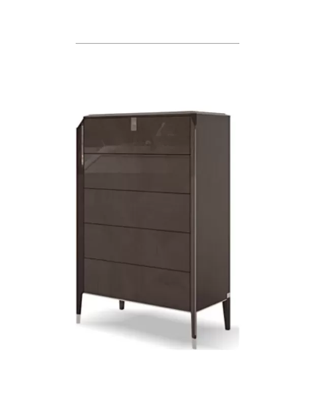 Icon Tallboy by Francesco Pasi, Icon bedroom piece in Canaletto walnut