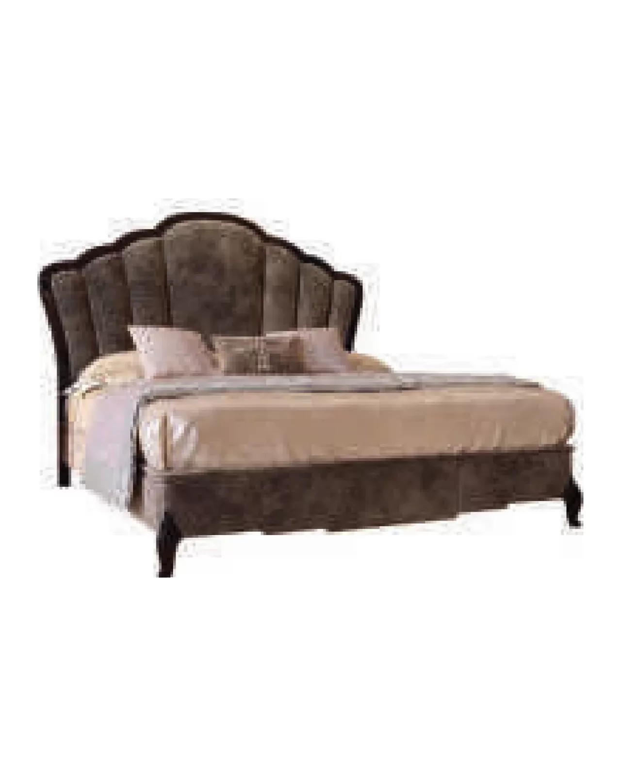 Ocean Shell-shaped Bed, Upholstered Frame, Hand-carved legs, Ocean bed by Francesco Pasi