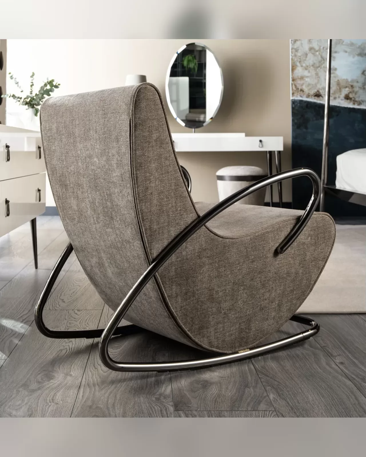Camilla Rocking Armchair by Cantori, living room chairs