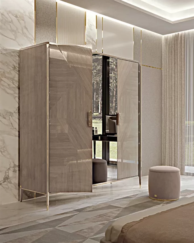 Icon Wardrobe, 3 Hinged Doors by Francesco Pasi, Italian wardrobe for the master bedroom