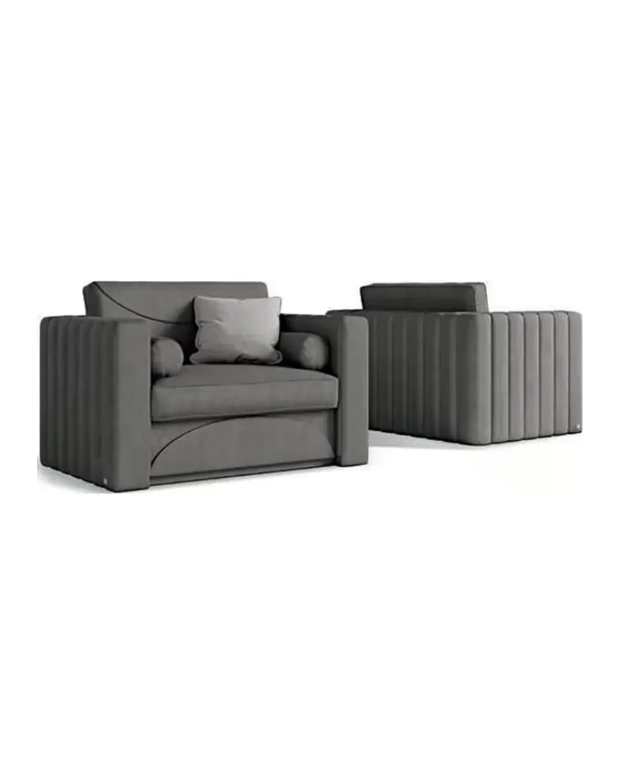 Ellipse Lounge Armchair by Francesco Pasi, armchair beside a low coffee table
