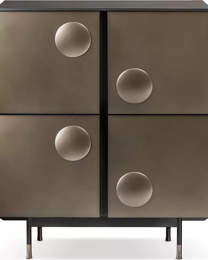 Melody Cabinet by Cantori, a closed living room cabinet beside a curio cabinet