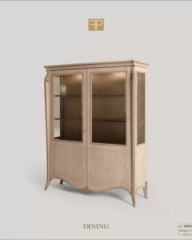 Opera Shaped Silver Cabinet by Francesco Pasi, to pair with a traditional sofa