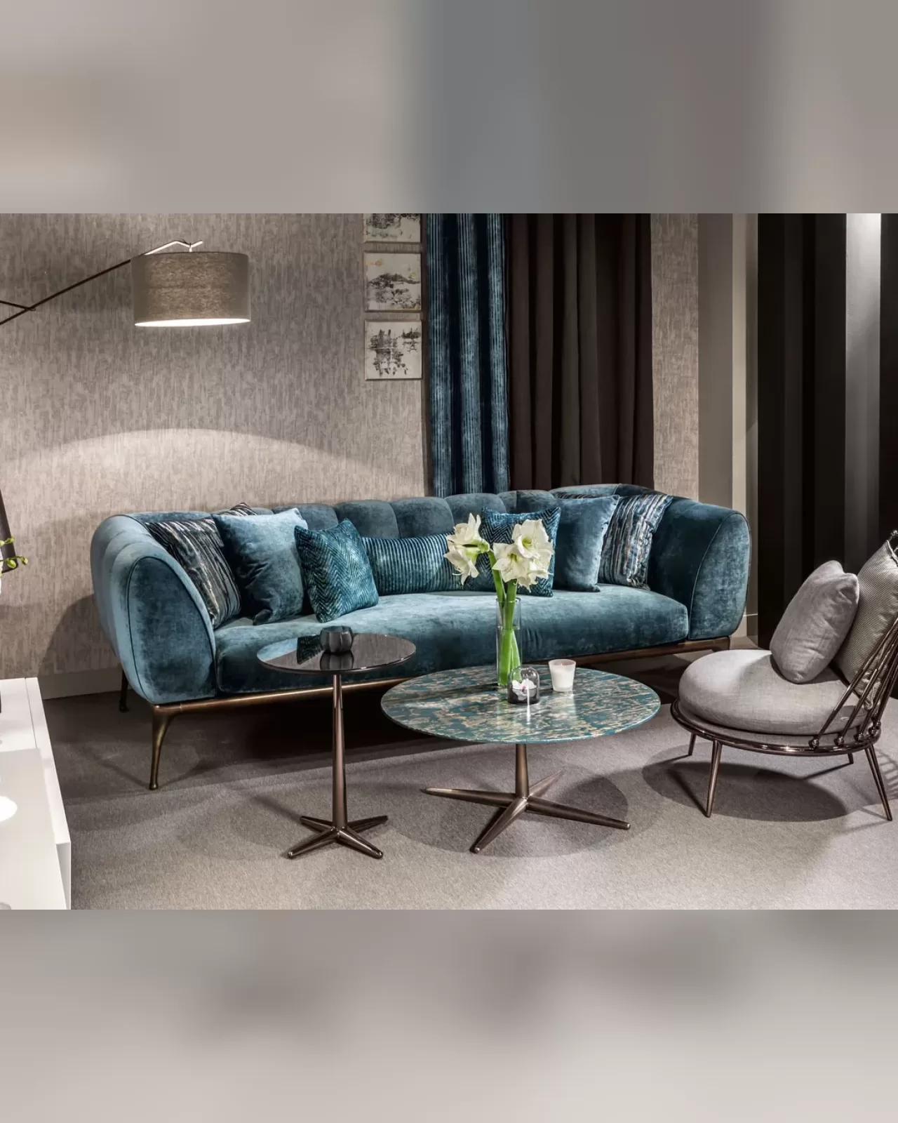 Iseo Sofa by Cantori, Italian leather couch, made to order in Italy