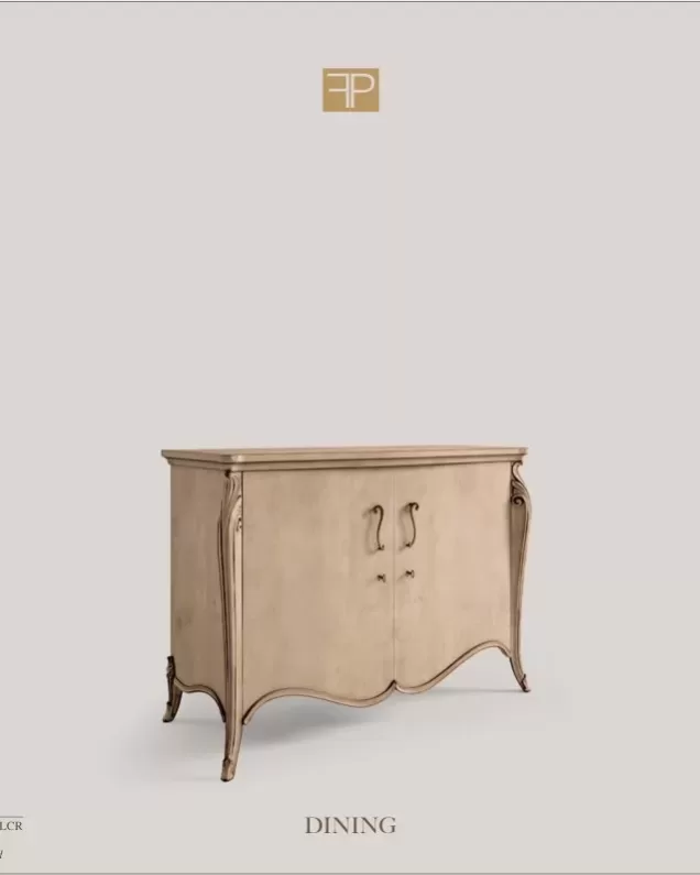 Opera Shaped Sideboard by Francesco Pasi, to pair with a living room luxury sofa