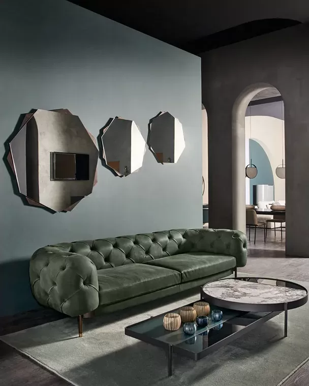 Atenae Sofa by Cantori, luxury couch, made to order in Italy