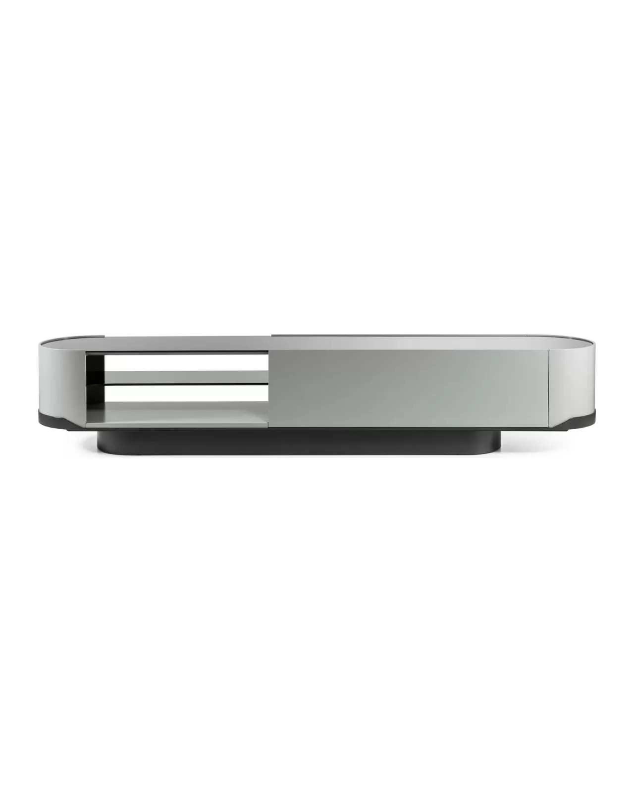 Gregory TV Unit by Cantori, low TV console 241 cm long and 46 cm high