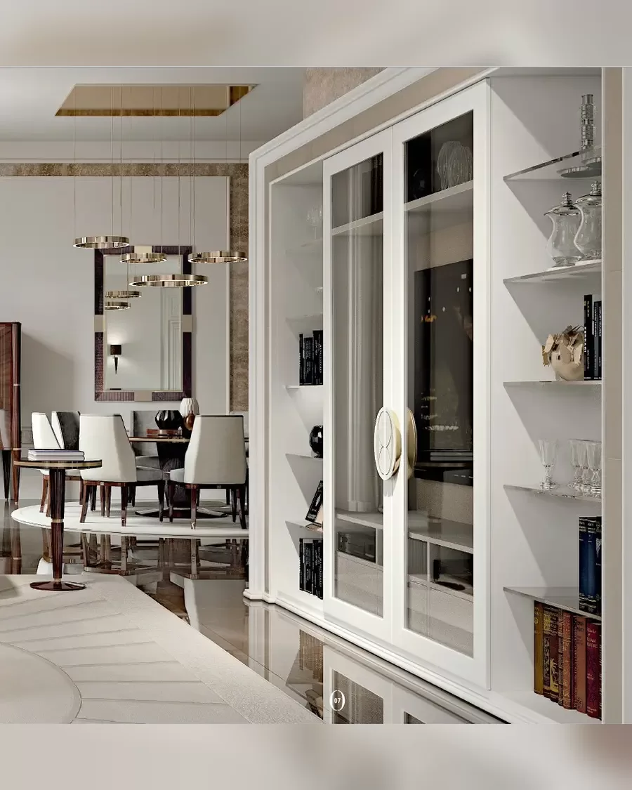 Ellipse Wall Unit with Sliding Doors by Francesco Pasi, exclusive living furniture