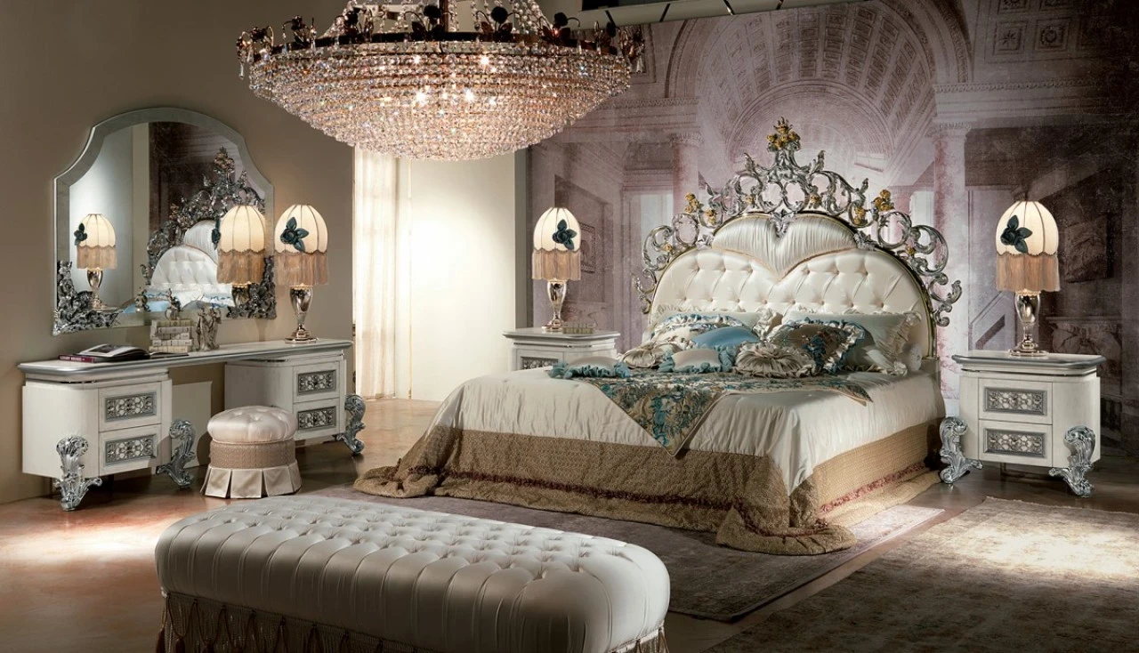 Arya Italian Bedroom Set, image 2 of 8, Italian furniture set