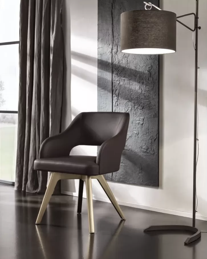 Adria dining chairs by Cantori in leather or suede, Cantori furniture