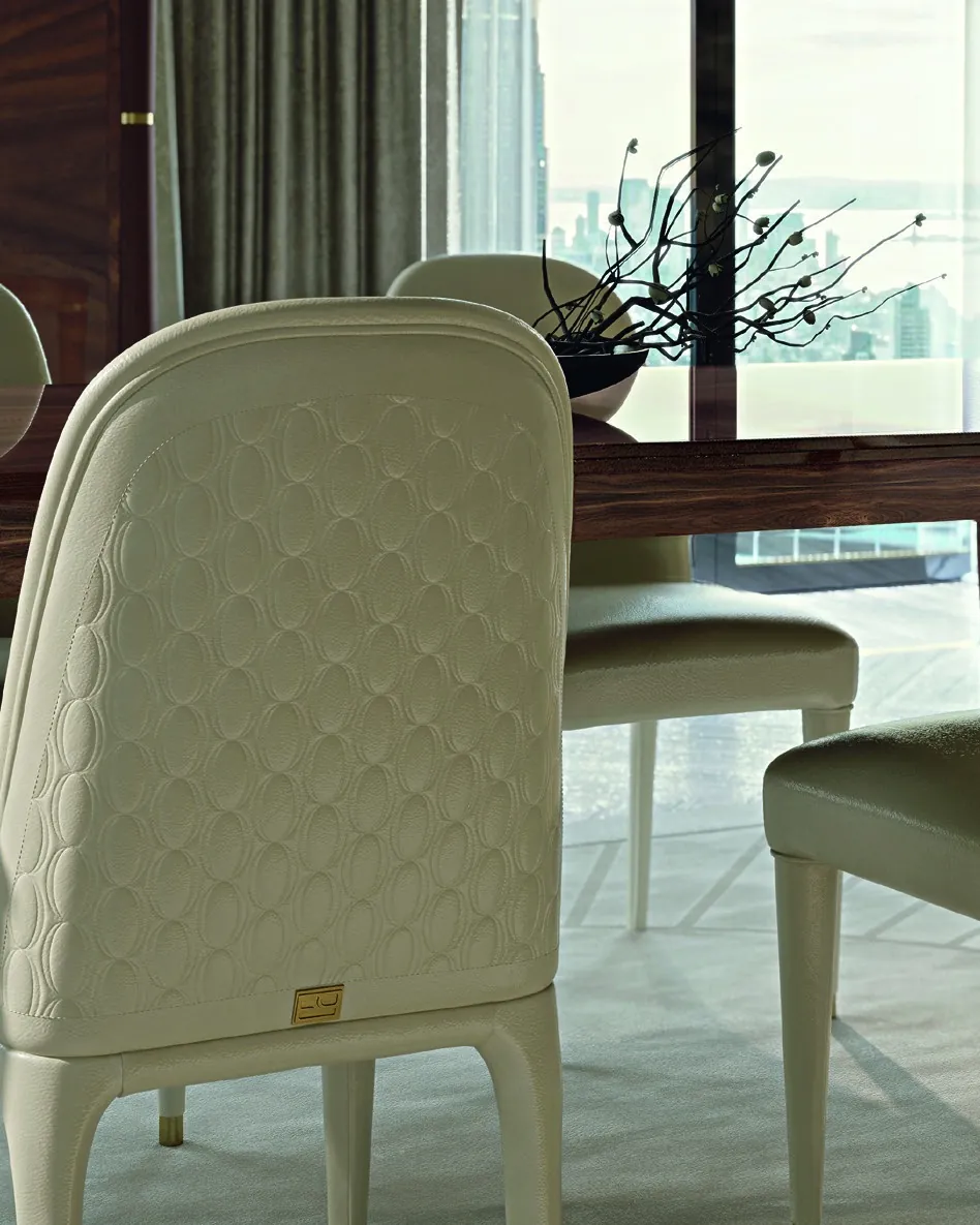 Ellipse Upholstered Dining Chair, Francesco Pasi Italian furniture for the dining room