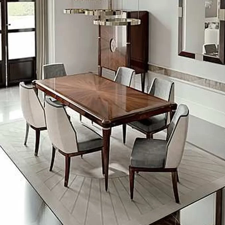 Ellipse Round Dining Table by Francesco Pasi, dining table set, made to order in Italy