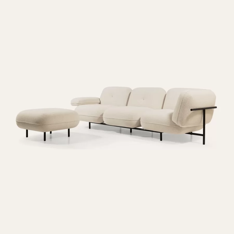 Cloud Pouf by Cantori, Italian furniture company for the living room, made to order in Italy