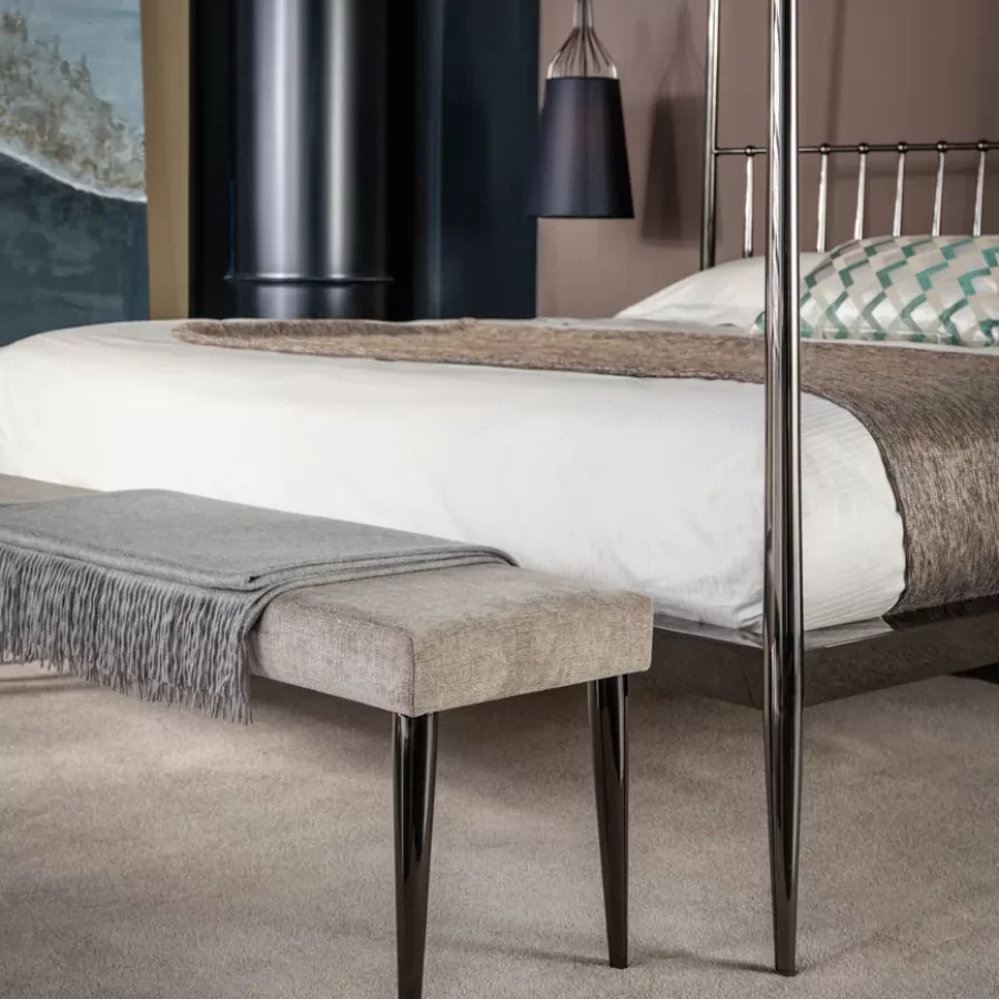 Coco Bench by Cantori, Italian furniture company for the bedroom, upholstered bench