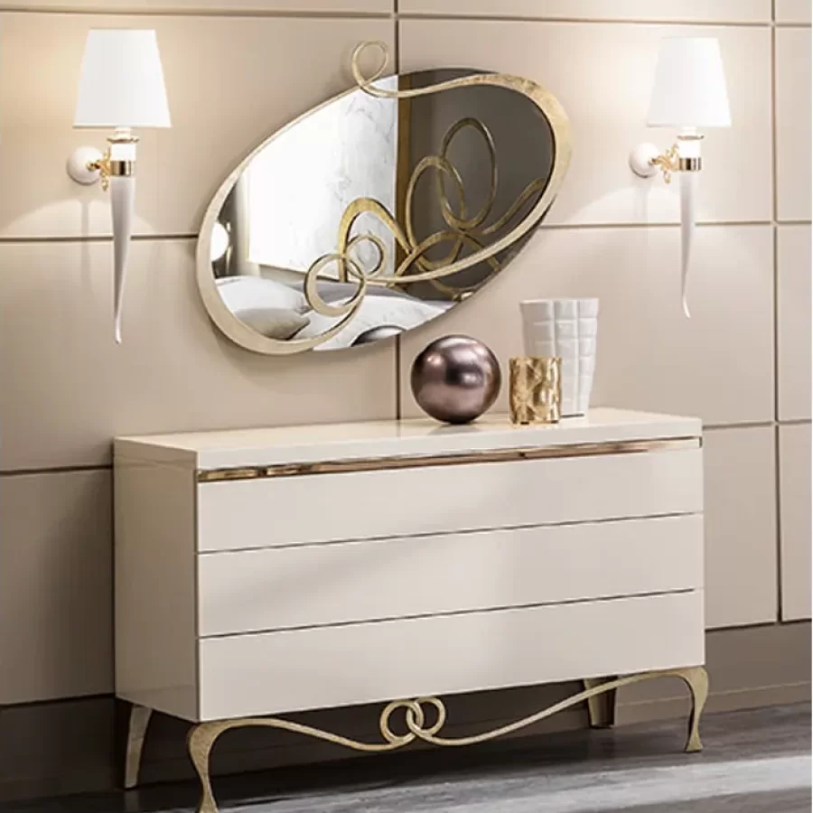 J'Adore Mirror by Cantori, Italian mirror, made to order in Italy, 67 cm wide
