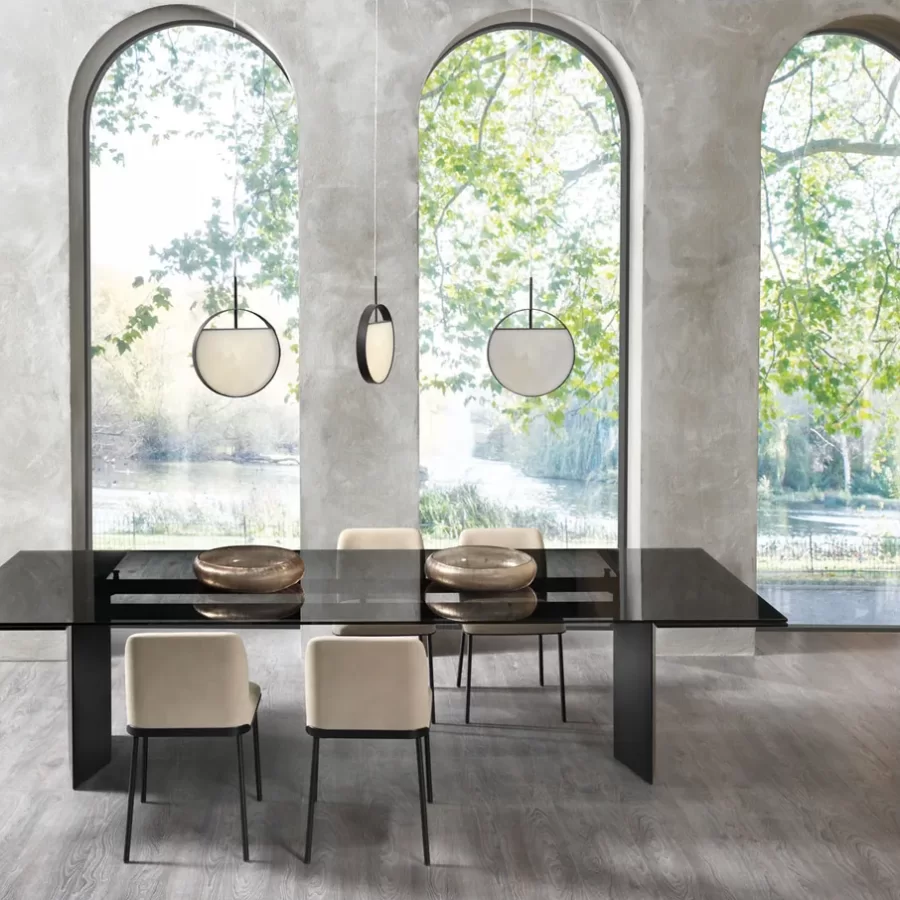 Milton Dining Table by Cantori, dining table set, 200 to 320 cm wide