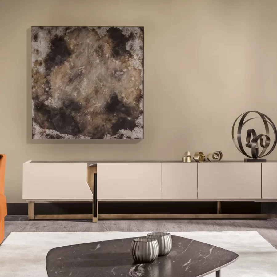 Mirage TV Unit by Cantori, made to order in Italy, TV unit, 245 cm wide