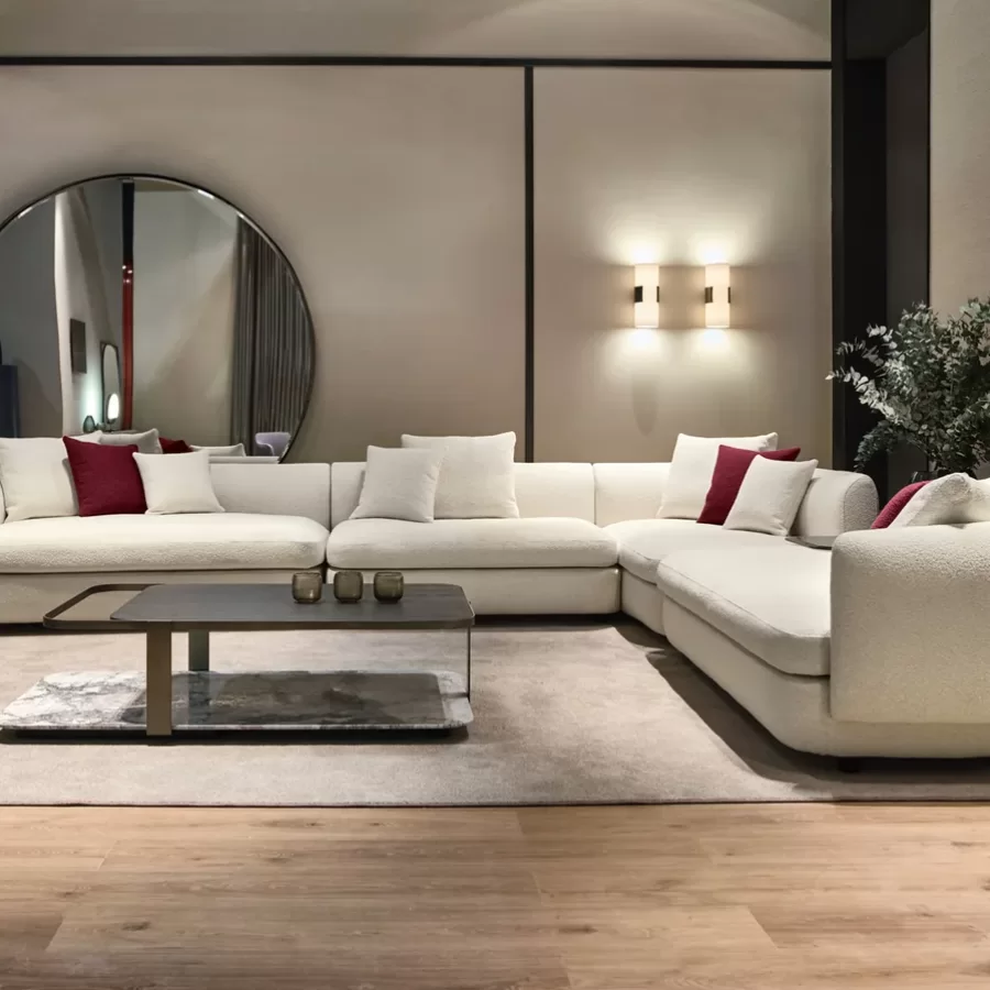 Rodin Mirror by Cantori, round mirror, wall mirror, Italian mirror, made to order in Italy