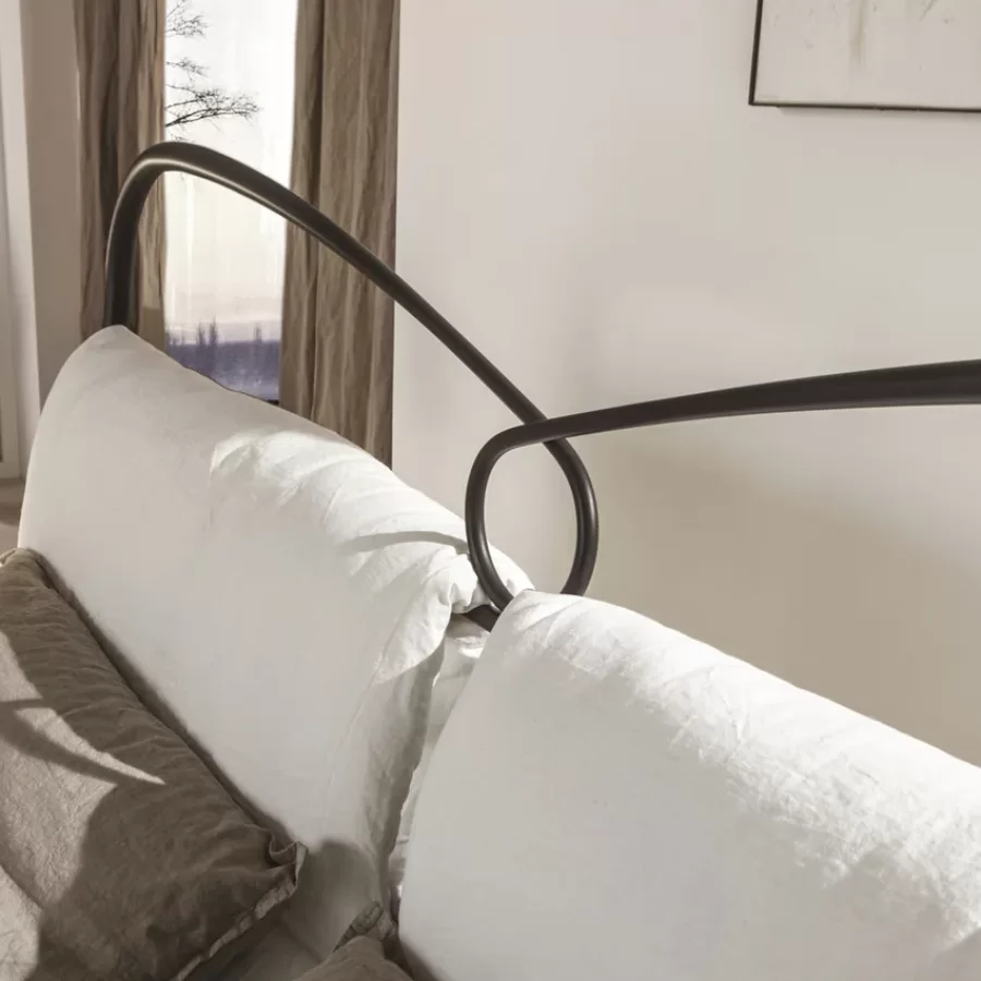St. Tropez Bed by Cantori, Italian furniture company for the bedroom, modern metal double bed