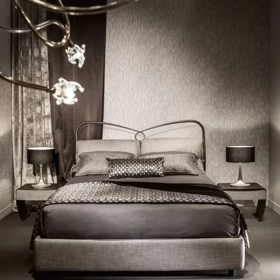 St. Tropez Padded Frame Bed by Cantori, luxury bedroom furniture, modern double bed
