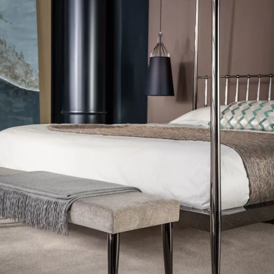 Urbino Canopy Bed by Cantori, luxury bedroom furniture, four-poster metal bed