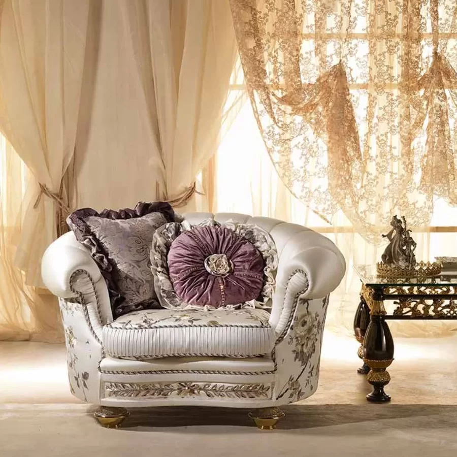 Aida Armchair AD071, Cappelletti Aida collection, classic Italian armchair product view, photo 1 of 6