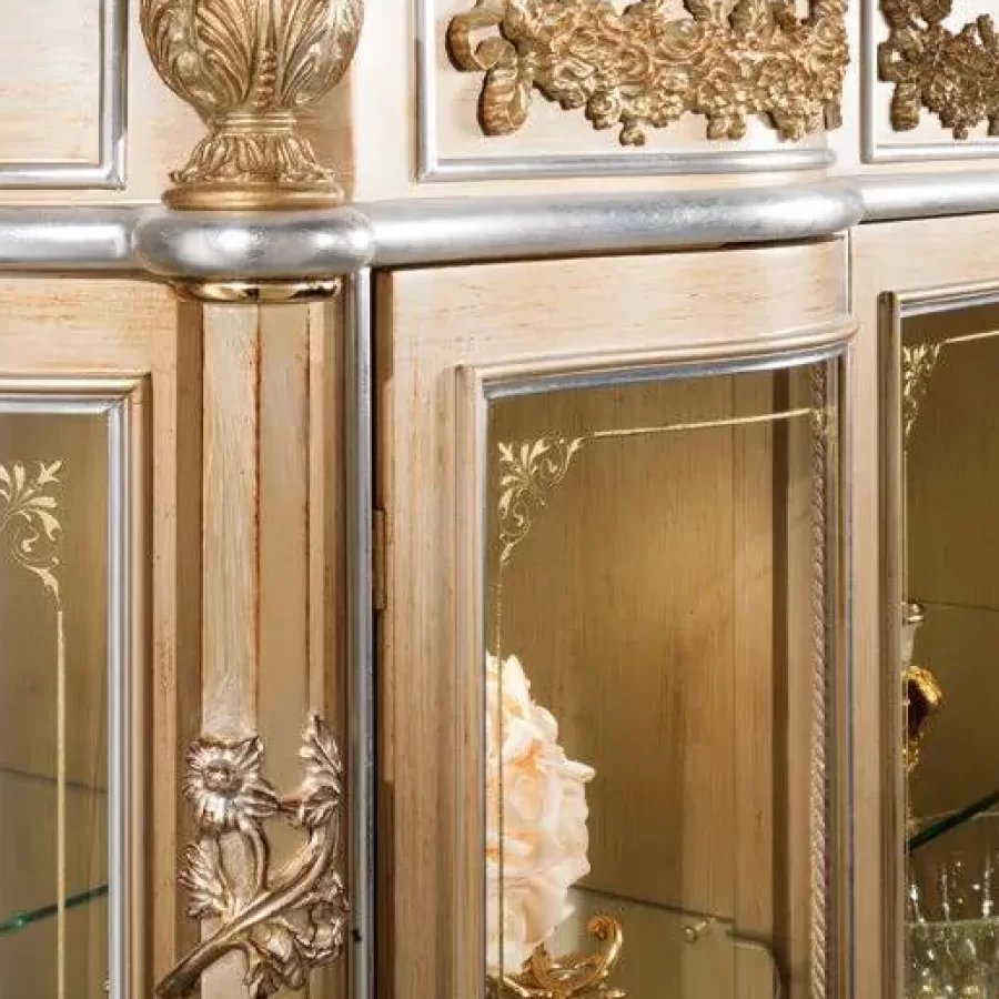 Royal Four-Door Showcase RY019 by Cappelletti, dining room furniture, 235 cm wide