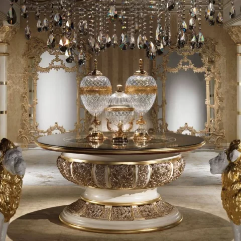 Royal Round Dining Table with Mother-of-Pearl Top N25214