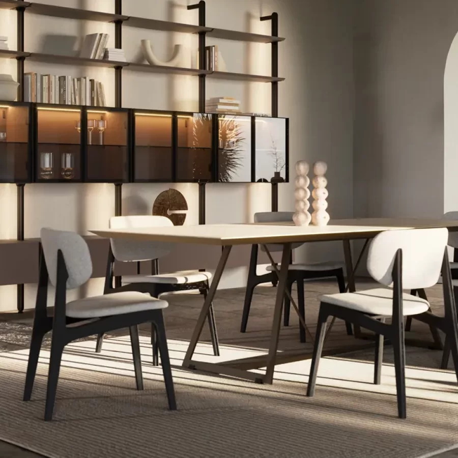 Float Dining Chair by Dall'Agnese, wooden dining chair, 46 cm wide