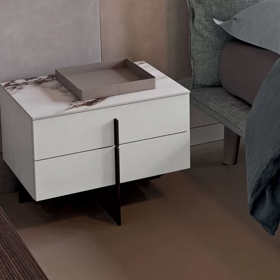 Katana Nightstand by Dall'Agnese, modern bedside table, 45 to 90 cm wide