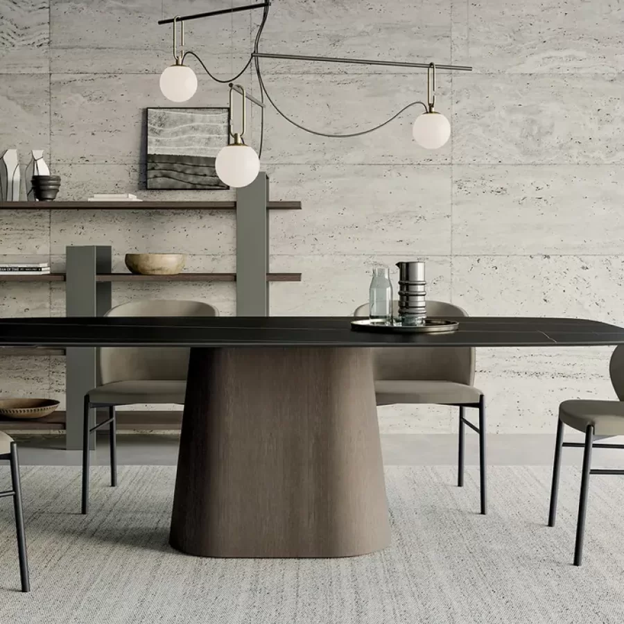 Koniko Dining Table by Dall'Agnese, dining table set, 160 to 240 cm wide