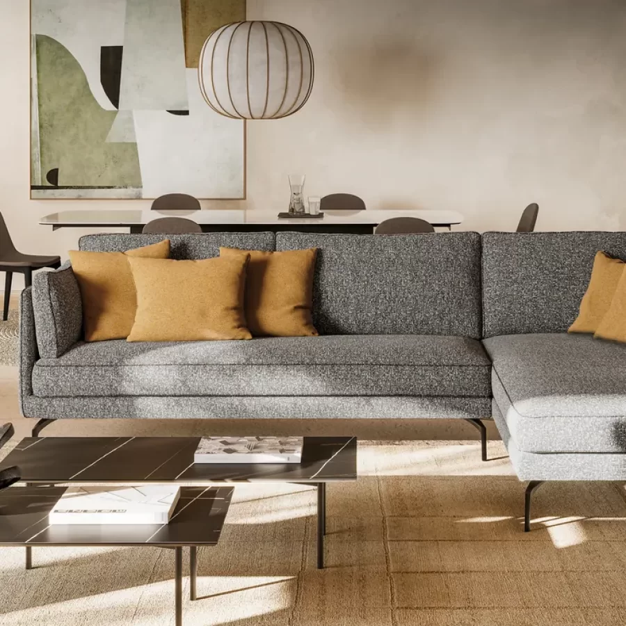 Milton Sofa by Dall'Agnese, Italian leather couch, up to 337 x 144 cm
