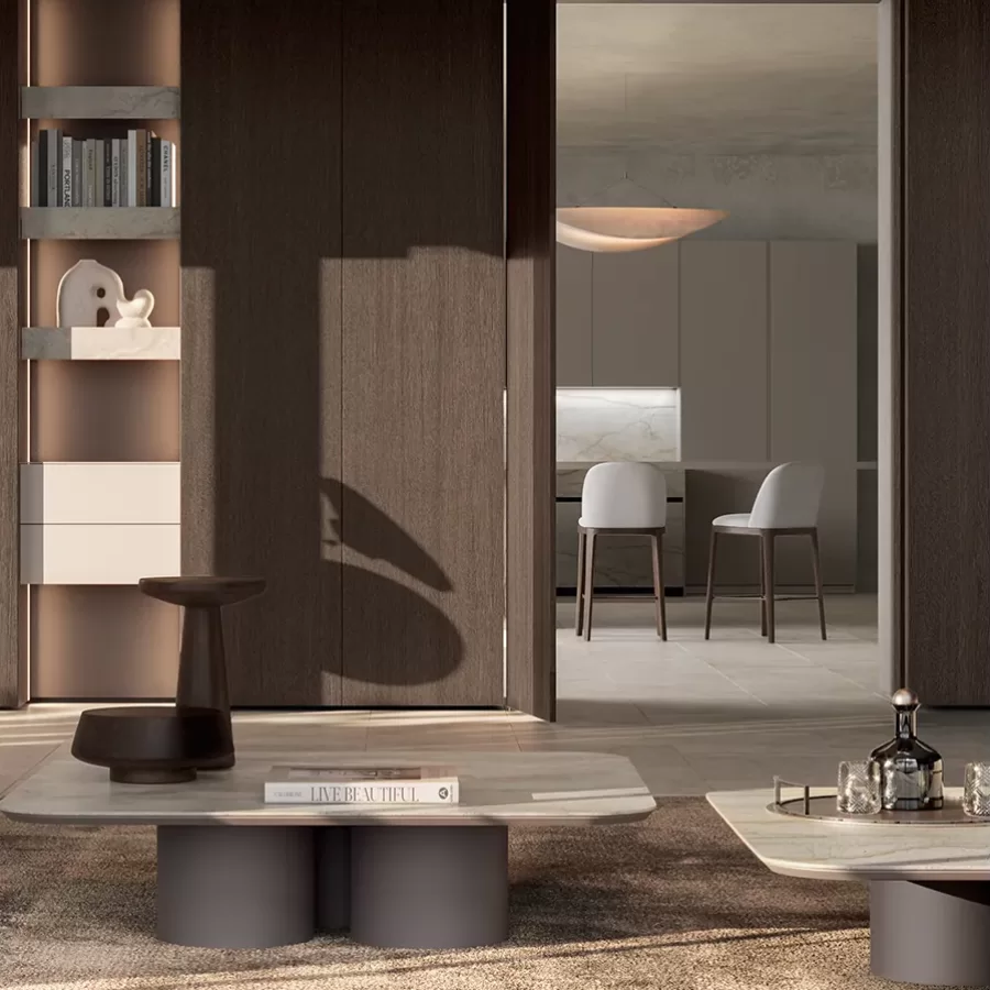 Pivot Swing Door by Dall'Agnese, high end living room furniture, made to order in Italy