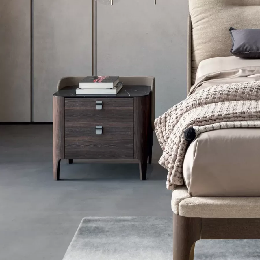 Settanta Nightstand by Dall'Agnese, bedside table, nightstand with drawers, 56 or 59 cm wide