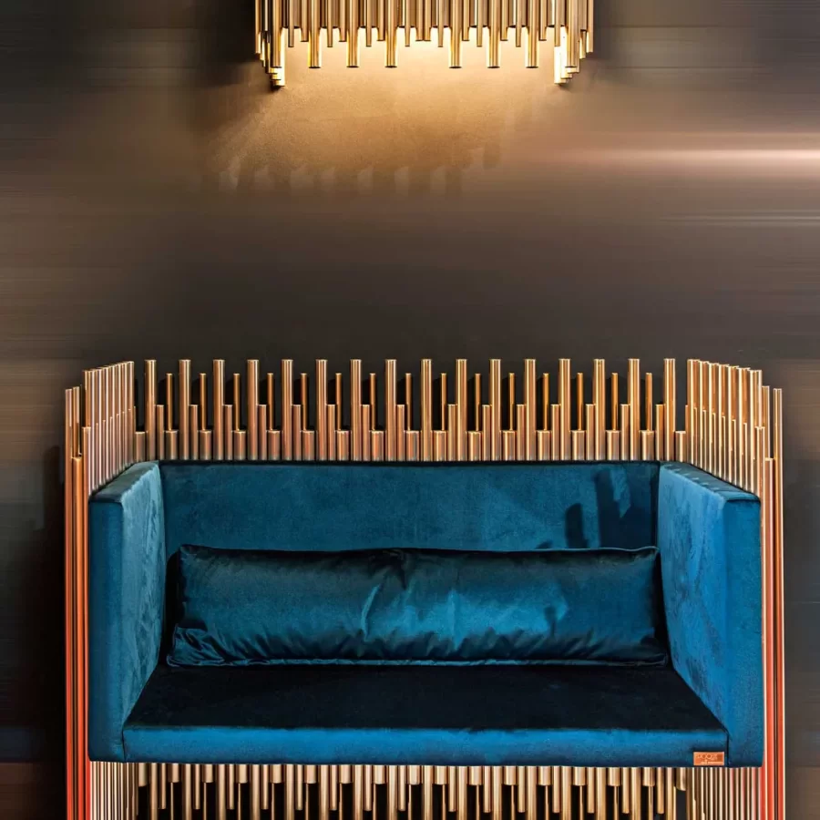 Inachis Sofa by Epoque, Italian furniture company for the living room, in leather