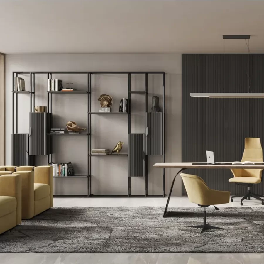 Merak Office Chair by Epoque, Italian furniture company for the home office, in leather