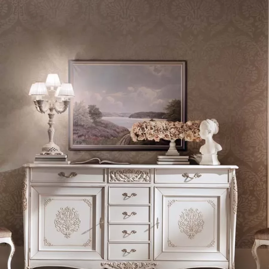 Gran Guardia Large Sideboard, 2 Doors, 7 Drawers by Francesco Pasi, dining room furniture, 205 cm wide