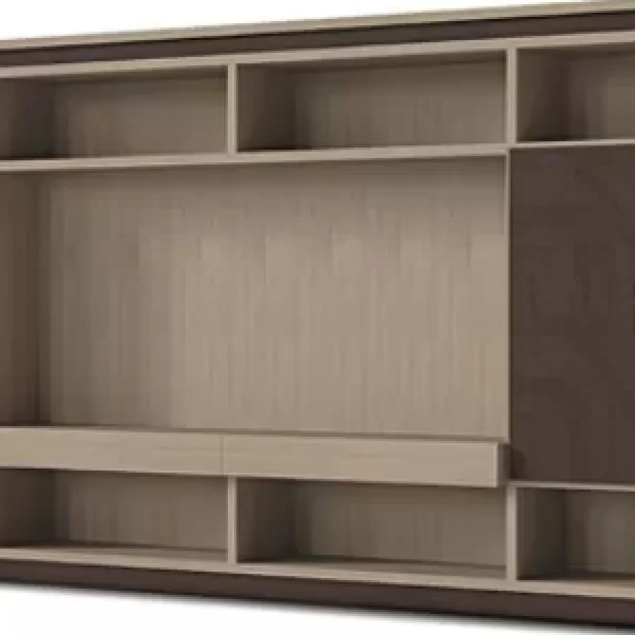 Icon Wall System with TV Opening, Large by Francesco Pasi, TV stand with drawers, 485 cm wide