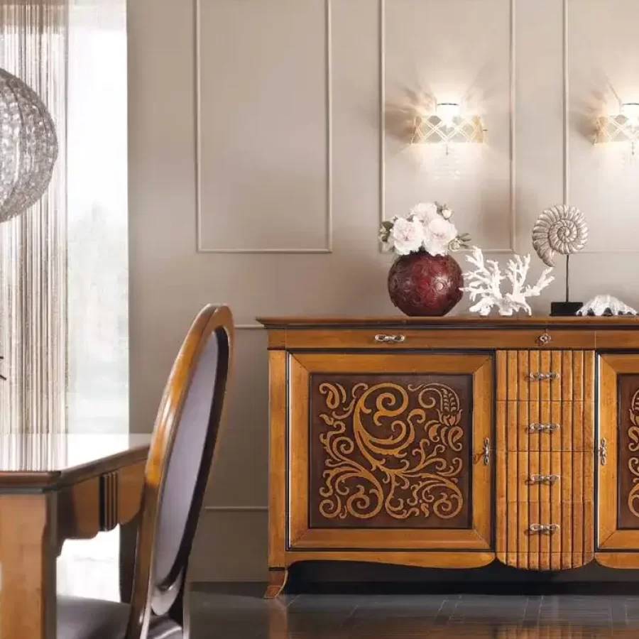 New Deco Sideboard with Natural Bicolor Panels by Francesco Pasi, sideboard, 212 cm wide