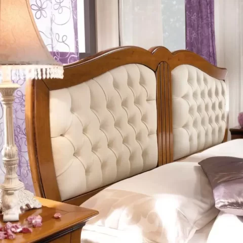 New Deco Bed with Leather Headboard