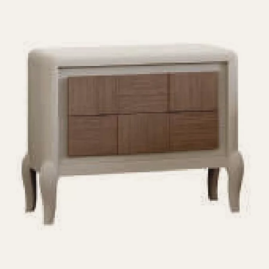 Ocean Nightstand, Natural oak facade, Smooth legs by Francesco Pasi, bedside table, 71 cm wide