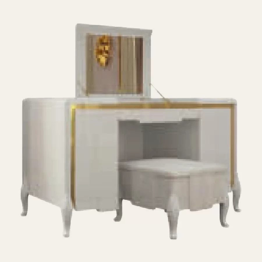 Ocean Vanity Table with a fully lacquered facade, Ocean collection