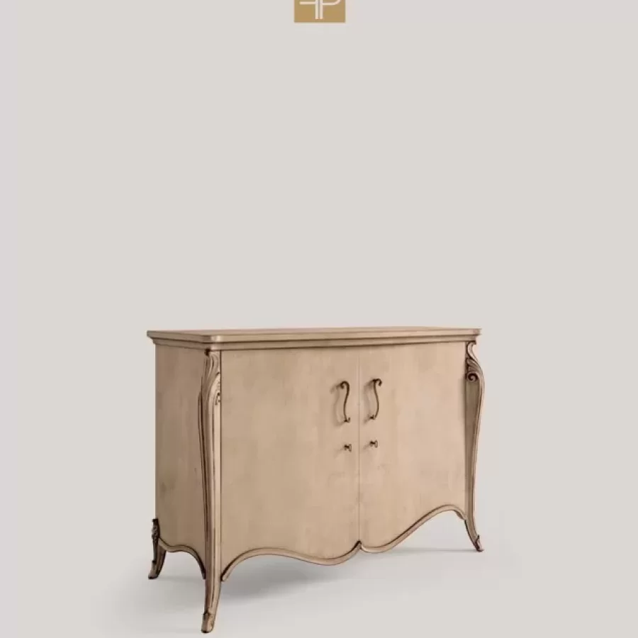 Opera Shaped Sideboard, Flat Doors, 2 Doors by Francesco Pasi, Italian dining room furniture, 170 cm wide
