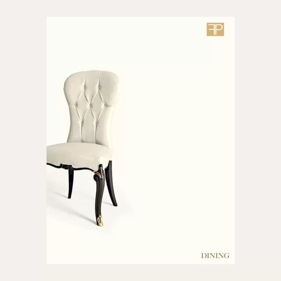 Opera Upholstered Chair by Francesco Pasi, wooden dining chair, 56 cm wide