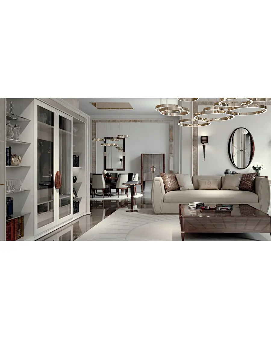 Ellipse Square Coffee Table by Francesco Pasi, Italian furniture manufacturer for the living room, marble top