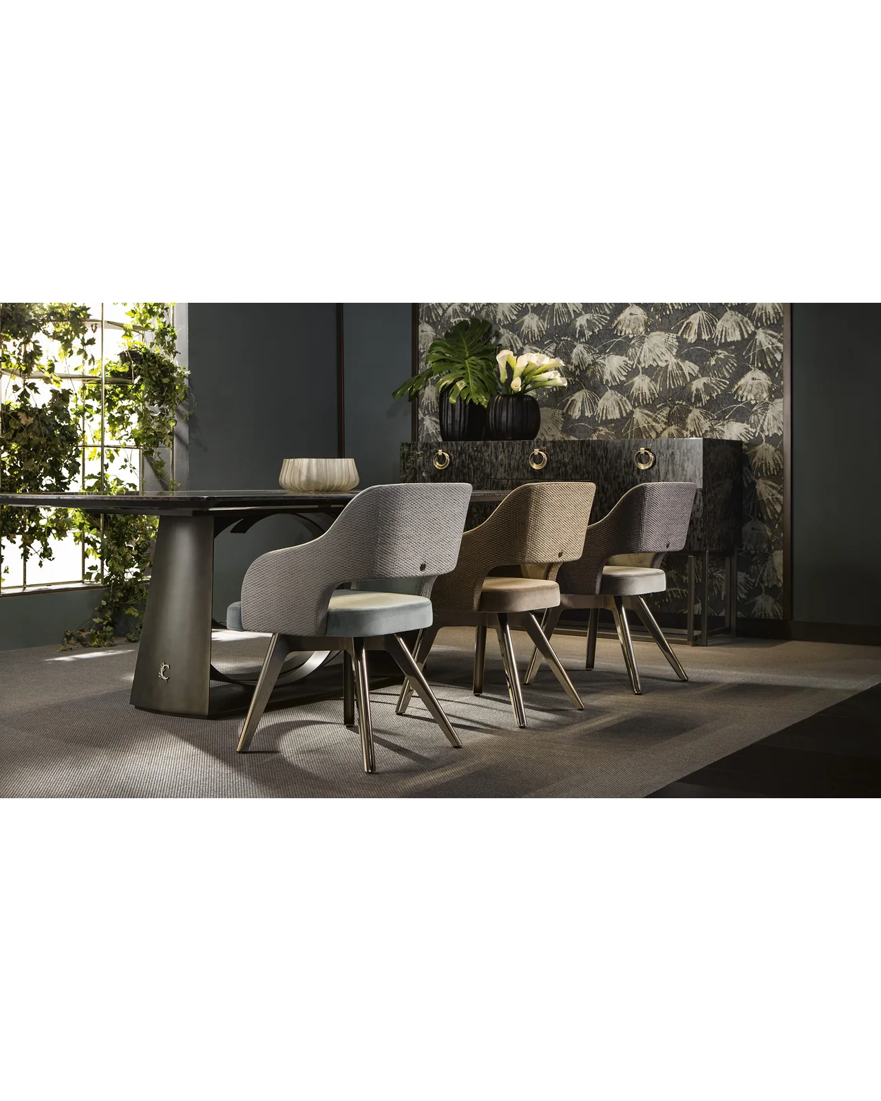 Adria dining chair by Cantori, in an interior setting, photo 7 of 8